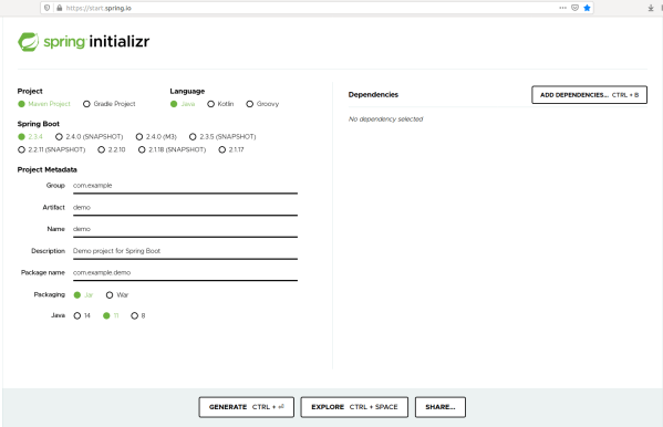 crear arquetipo de proyecto