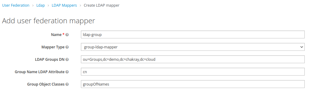 User federation mapper