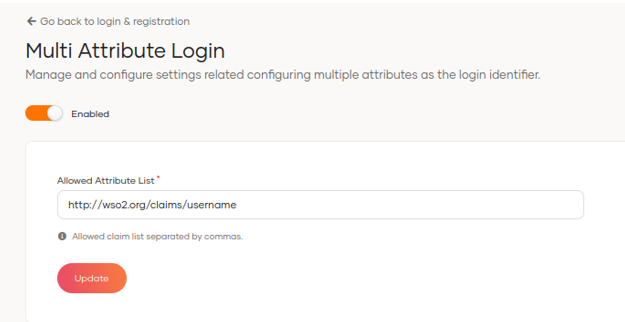 Multi Attribute Login