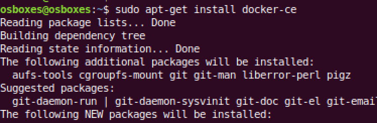 DOCKER CE INSTALLED