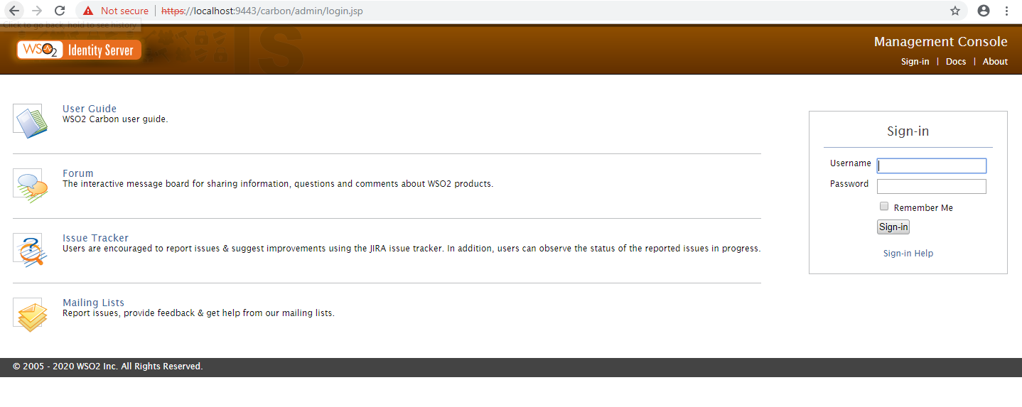 creación usuario en WSO2 Identity Server