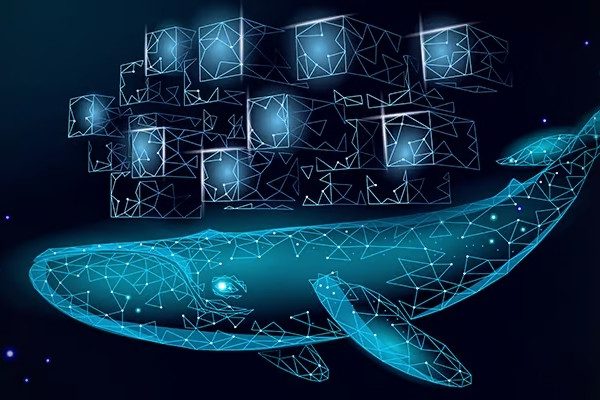 Representación abstracta del logotipo de Docker y hace referencia a su tecnología de empaquetado de aplicaciones en contenedores.
