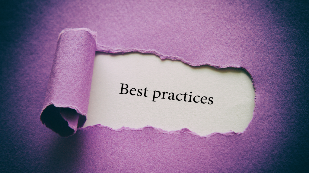 Best practices