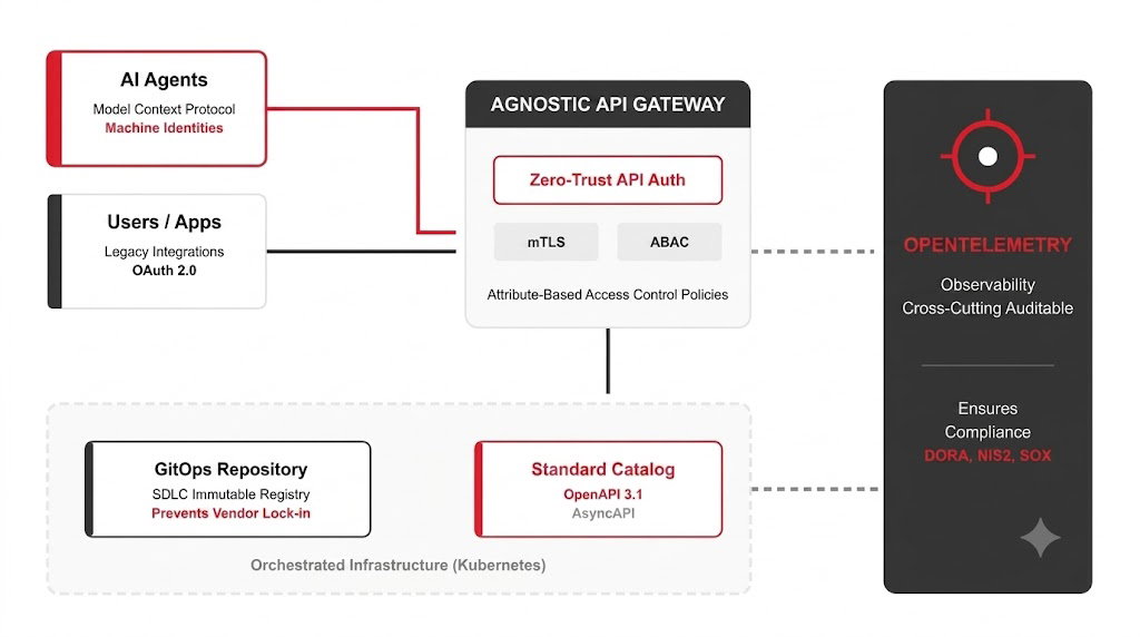 Hybrid architecture diagram for API governance